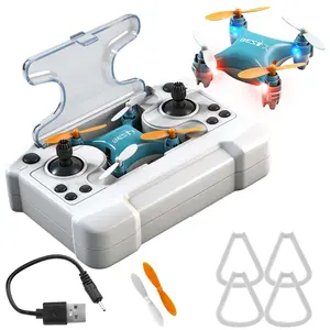 Mini RC Drone for Kids – 4-Axis Quadcopter with LED Lights & Safety Propeller Guards