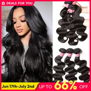 UNice Body Wave Human Hair Bundles Brazilian Virgin Hair Weave Extensions Sew in Bundles Straight Water Wave Kinky Straight Summer Wig