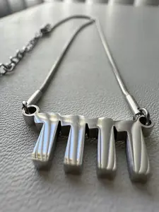 Angelic Sequence Necklace - Silver Tone, Durable Chain, Stylish Design