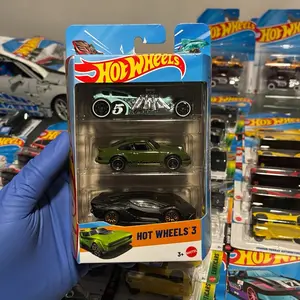 Hot Wheels 2025 3-Pack Exclusive Olive Green Porsche 911 & Lamborghini Sian Collectible Toy Cars for Kids
