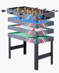 VEVOR 48" Air Hockey Table 4-in-1 Combo Game Table Hockey Foosball Ping Pong Billiard