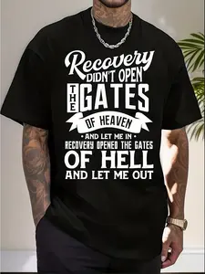 Men's & Women's 12 Steps AA Sobriety Recovery T-Shirt - 220gsm 100% Addiction Group Gift, 12 Step Program Apparel, Comfortable Round Neck Tee for Alcoholics Anonymous Meetings &