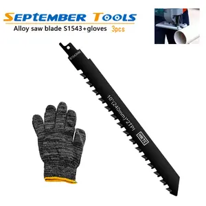 Hard Alloy Reciprocating Saw Blade Demolition Masonry Saw Blade HCS Saber Saw for Cutting Brick Wood PVC Tube Porous Concrete