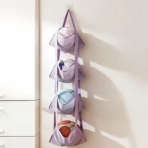 Space-Saving Wall Mount Hanging Organizer Bag, Durable Storage Pouch for Door & Wall, Ideal to Hold All Kinds of Sports Balls, Dolls and Plushies-MM1