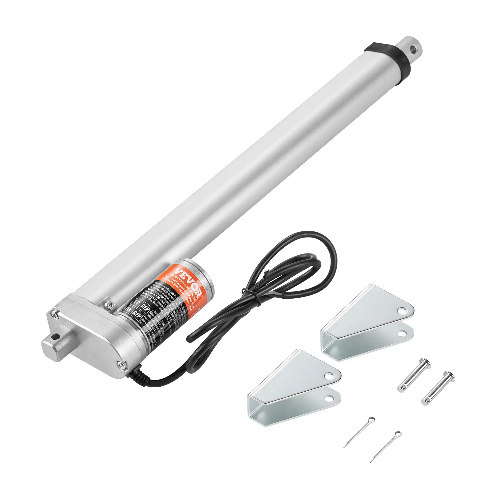 【BackToSchool】VEVOR Linear Actuator 12V, 12 Inch High Speed 0.55"/s Linear Actuator, 220lbs/1000N Linear Motion Actuator with Mounting Bracket and IP54 Protection