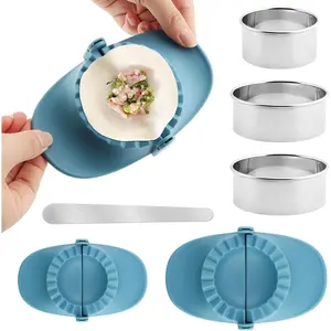 Empanada Maker Press, Empanada Press Mold, Dumpling Making Tools Set with Dough Cutter, Dumpling Mold Machine Makes Dumplings Easier for Hand Pie