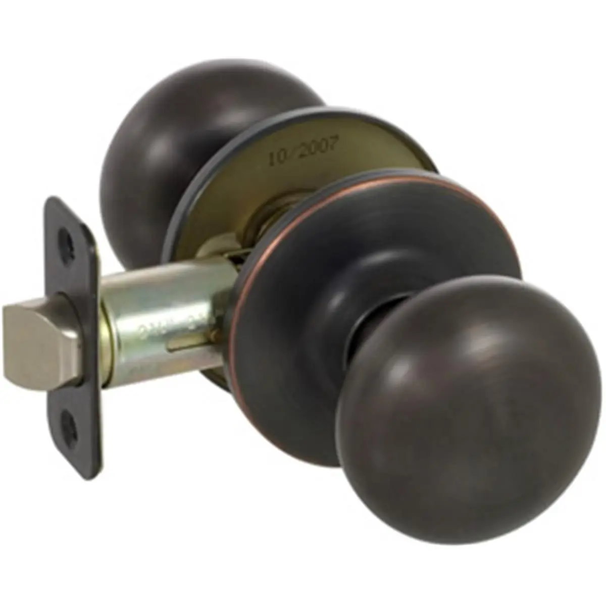 Callan KS1007 Saxon Series Grade 3 Keyed Entry Doorknob Set - Edged Bronze, 2-5/8 in L x W x H, Combination Screws, Entrance Use, Lock Latches & Bolts
