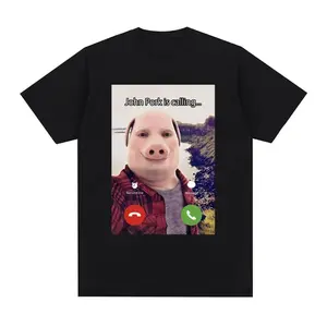 This "John Pork Calling" themed T-shirt is packed with internet meme humor, making it perfect for young people who are well-versed in meme culture and love playing on inside jokes.