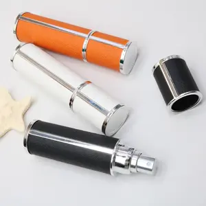 Single Pack 5ML Leather Refillable Bottle Perfume Dispenser Spray Bottle, Portable Fragrance Container, Ideal for Travel and Daily Use, Spray Functionality, Makeup