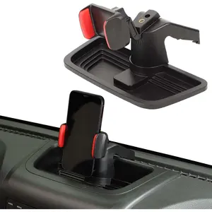 for Jeep JK Phone Holder with Storage Cell Phone Central Dash Phone Mount with Storage Bin for 2011-2018Jeep Wrangler JK JKU Interior Accessories, Black (Upgraded)