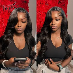 BEEOS Full Frontal Wigs Human Hair Wig 13x6 13x4 5x5 Water Wave Body Wave Straight 250% Density Wear To Go SKINLIKE Real HD Lace Wig 22 Inch HD Lace Frontal Wig Pre Plucked Hairline for Women Beginnner Friendly