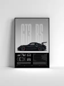 [SALE UP TO 50% + FREE SHIP] Porsche 911 GT3 RS Poster  Sports Car Wall Art Print  Modern Automotive Poster  Gift for Car Enthusiast  Car Print  Car Poster Porsche