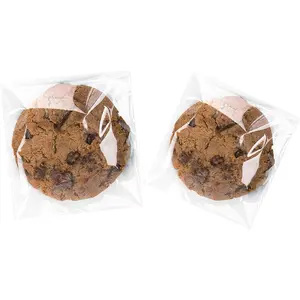 Self Sealing Cellophane Bags,5x7 Inch Cookie Bag,Clear Resealable Cellophane Bags Self Adhesive for Packaging Gifts, Products,100 Pcs