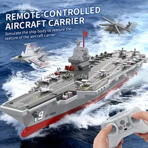 2.4g Remote Control Boat, Aircraft Carrier Model, Multi-Speed Adjustable, Outdoor Pool Toy, Birthday Gift for Boys and Adults
