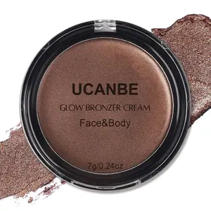 UCANBE Face & Body Cream Bronzer, Natural Tan Sun-Kissed Glow, Buildable Blendable for Long Lasting Bronzed Glow, Lightweight Contour Bronzing Muti-Use Shaping Palette for All-Day Luminous