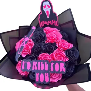 Scream Eternal Bouquet - Pink & Black - Perfect for Any Occasion