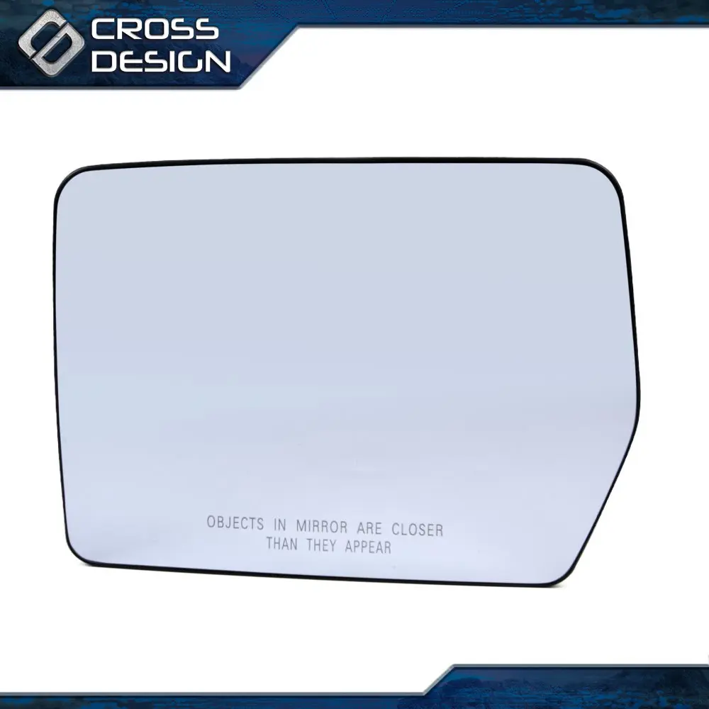 CROSSDESIGN Vehicle Replacement Exterior Side View Door Mirror Glass, Heated Power LH, Car Accessories for F-150 Pickup Truck