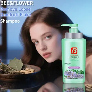 Bee&Flower Shampoo, Oil Control and Moisturizing Shampoo, Prunella Vulgaris and Mulberry Leaves Herbal Essence Formula, Floral Type, 1000ml