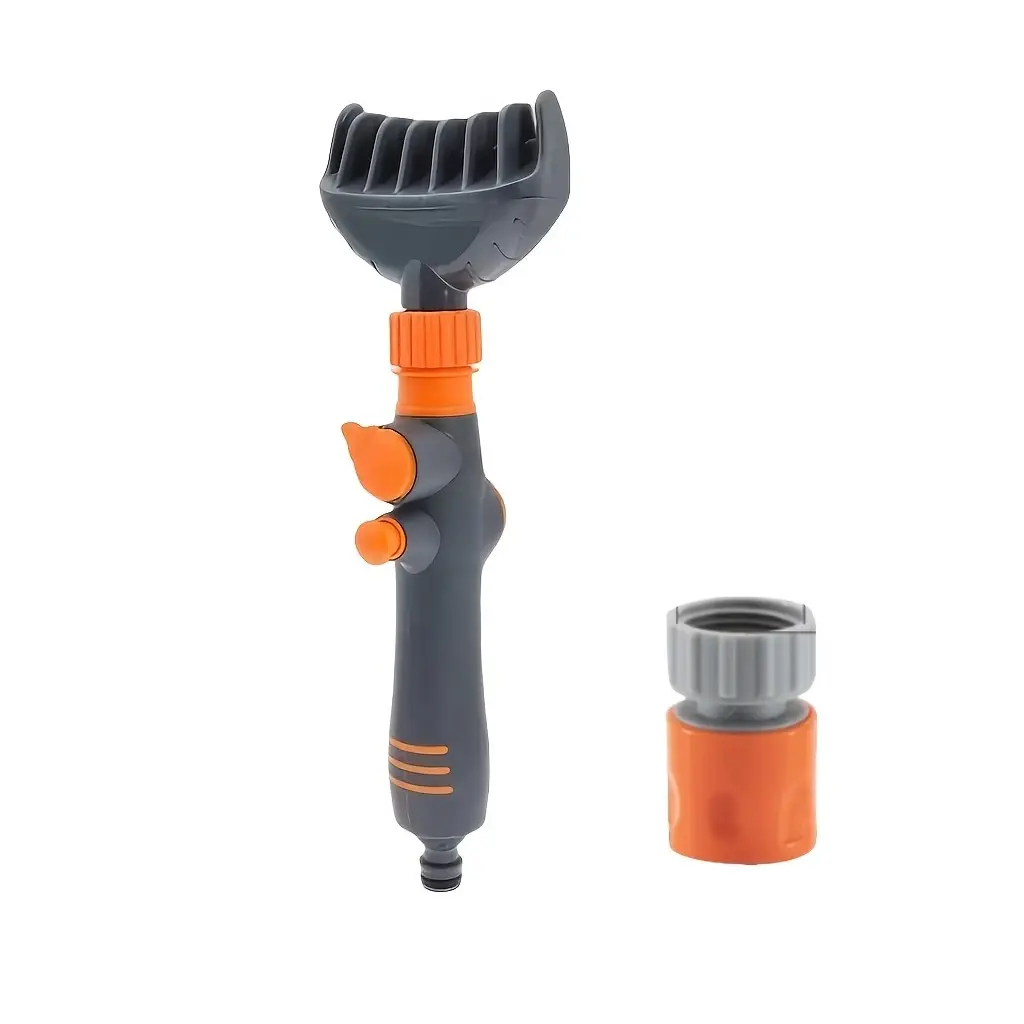 Swimming Pool Filter Brush, Garden Hose Nozzle, Adjustable Water Pressure Spray Head, Fixed Switch, Easy to Use, No Constant Pressing Needed, Water Hose Connector, Garden Hose Connectors