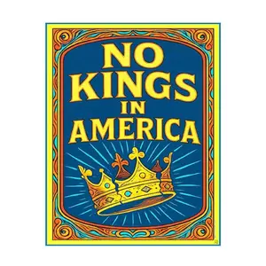 Printable Protest Sign Poster 22x28 "NO KINGS" Political Art Subversive Press