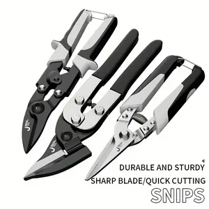 OUDISI Heavy-Duty Manual Metal Shears with Precision Blades, Fast Straight and Curved Cutting, No Assembly Required, Ideal for Iron Sheets and Wires