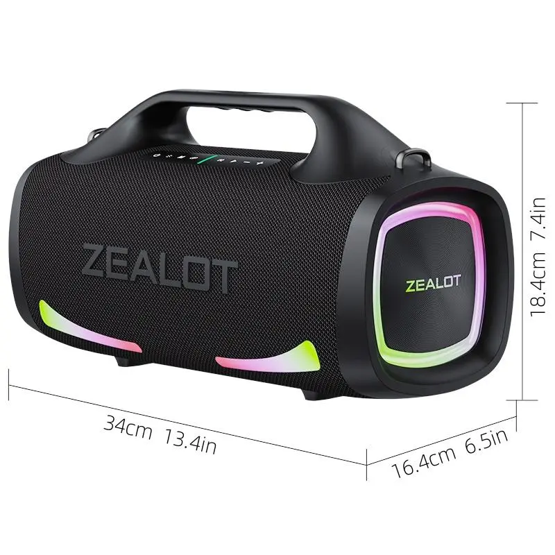 Zealot S79 wireless speaker, 100W portable speaker with 24000mAh