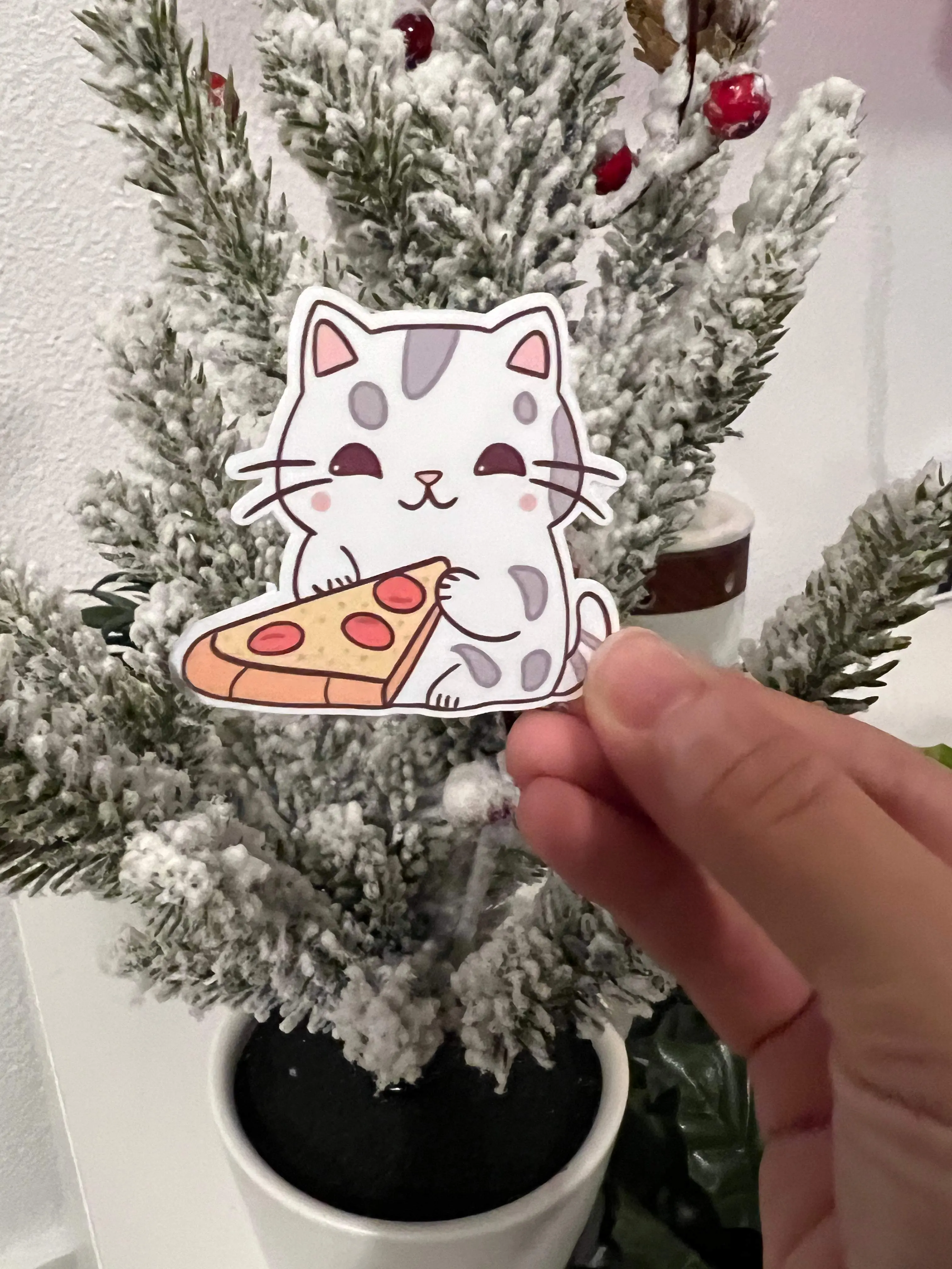 Kitty Pizza Sticker