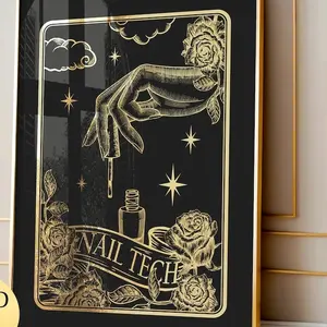 Nail Tech Art Beauty Salon Decor Nails Art Nail Artist Gift Nail Bar Decor Tarot Art Fashion Art Modern Wall Decor Print Poster ( PRODUCT DOES NOT INCLUDE FRAME )