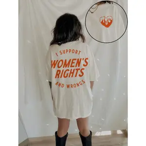 Comfort Colors I Support Womens Rights And Wrongs Tee, Feminist girl power rebel tee, vintage inspired graphic tee