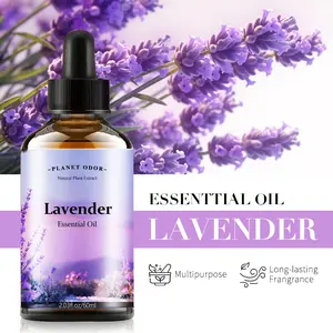 PLANET ODOR Lavender Essential Oil 60ML - Versatile for Humidifiers Diffusers DIY Candles & Crystals - Perfect Christmas & Halloween Gift - Multipurpose & Long-lasting Fragrance