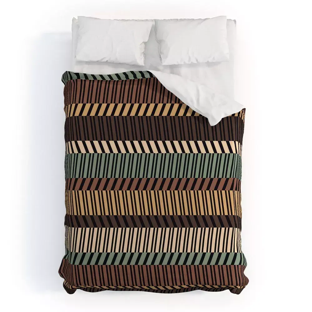 Deny Designs 2pc Twin/Twin XL Gneural Zig Zag Tiki Lounge Duvet Cover Bedding Set