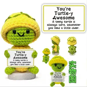 Cross-border  | Handmade Crochet Positive Emoticon Dolls, Inspirational & Stress-relief Hug Cards Series