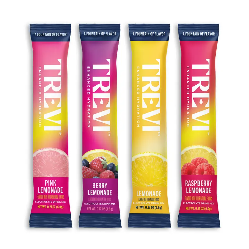 Trevi Sugar Free Electrolyte Drink Mix Favorites Variety Pack (Arctic Frost, Berry Lemonade, Strawberry Kiwi & Cherry Lime) | 28 or 8 Stick Packs | 0g Sugar, Non-GMO, with 7 Vitamins Trevi Sugar Free Electrolyte Drink Mix Favorites Variety Pack (Arctic Frost, Berry Lemonade, Strawberry Kiwi & Cherry Lime) | 28 or 8 Stick Packs | 0g Sugar, Non-GMO, with 7 Vitamins