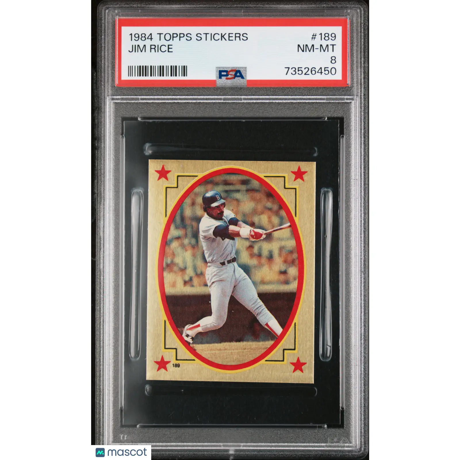 Jim Rice PSA 1984 Topps Stickers Baseball #189 8 73526450