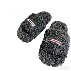 Luxury Cozy Curly Fur Slippers for Women, Plush Open Back Slides, Warm Fuzzy House Shoes for Indoor & Outdoor Use, Comfy Winter Loungewear Footwear