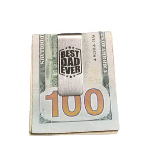 Best Dad Ever Stainless Steel Money Clip