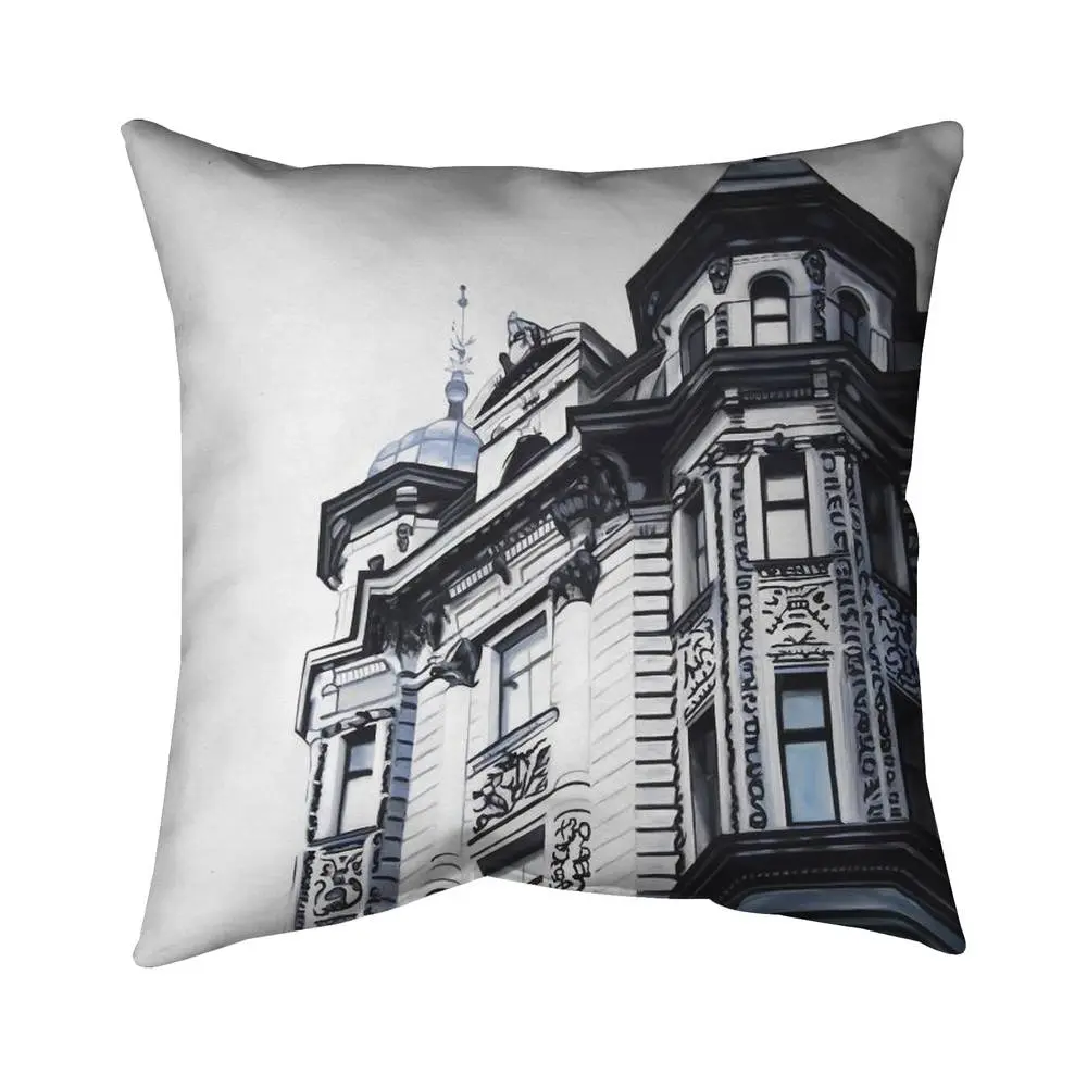 Begin Home Decor 5541-1616-AR4 16 x 16 in. Historic Apartment Pillow - Home Decor for Livingroom Cities