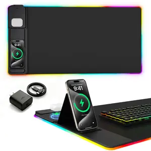 XXL RGB Glowing Waterproof Mouse Pad Gaming Desk Mat for Office Home Computer Gaming Writing Laptop Pad with Versatile Use and Stylish Design mouse  pad  charger