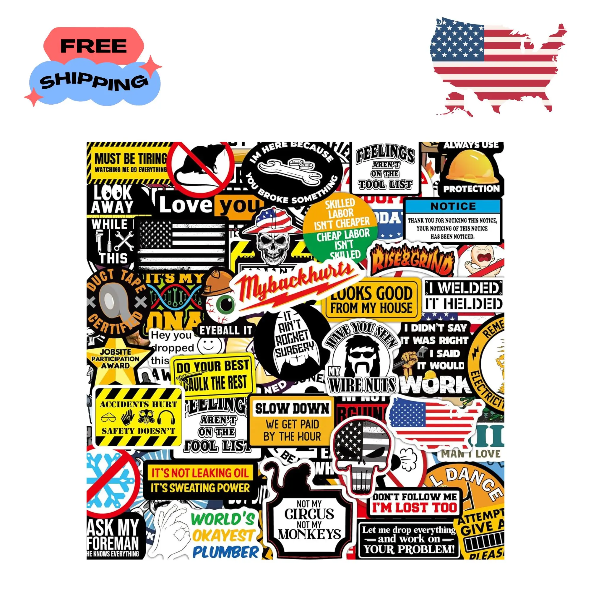 150 PCS Funny Hard Hat Stickers for Adults Dark Humor, Hilarious Decals