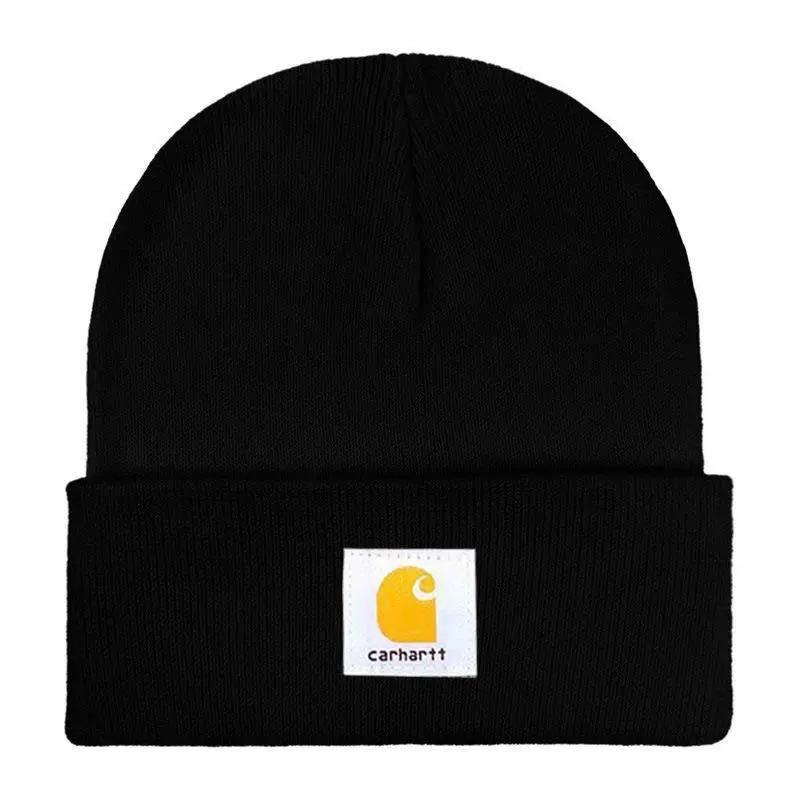 Carhartt Style Winter Knit Beanie for Men Women Soft Ribbed Cuffed Beanie Hat Stretchy Warm Skull Cap Brown Gray Black Neutral Colors Streetwear Fashion Outdoor Travel Camping Hiking Daily Wear TikTok Shop US Trending 2026