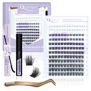 Individual False Eyelashes Kit, 1 Box Natural Look Eyelash Clusters Extensions, Self Grafting Curl Eyelashes, Eye Makeup Enhancement False Eyelashes for Women