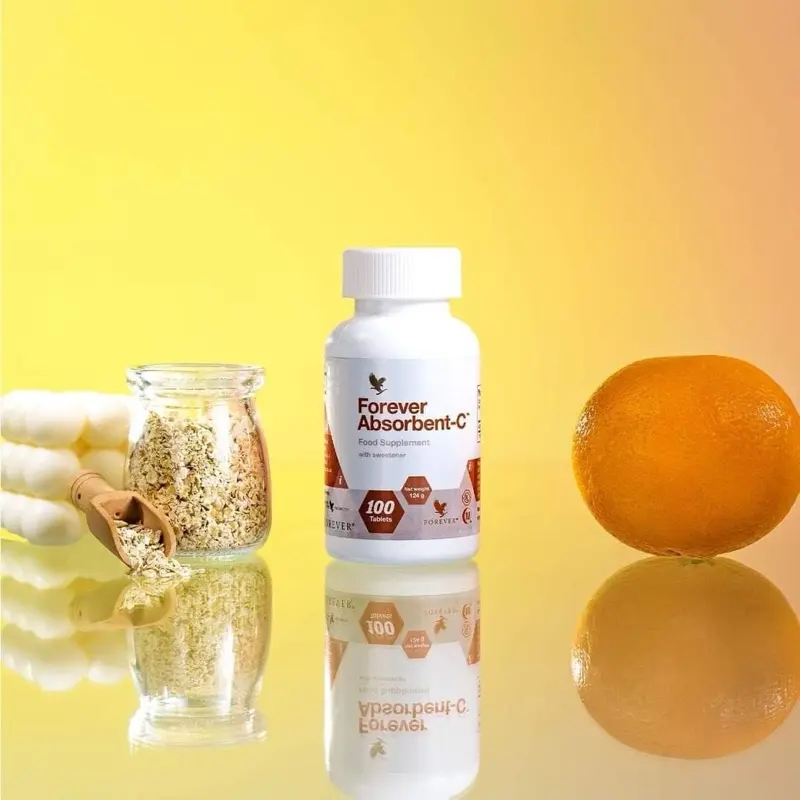 Forever Absorbent-C - 100% Natural Supplement with Orange Extract for Enhanced Absorption