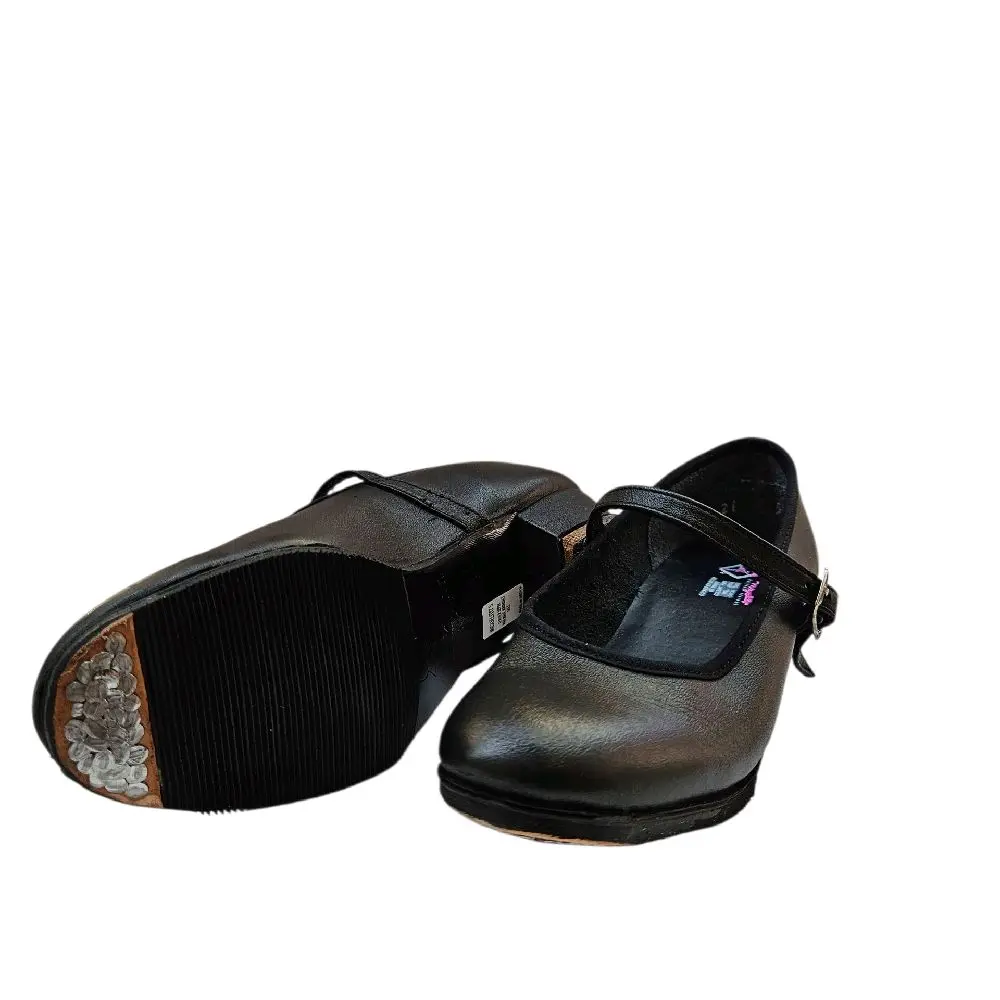 Ecodanza Genuine Leather Dance Shoes with Nails for Folkloric Flamenco & Stage Performances Durable Elegant Comfortable Heel Adjustable Strap