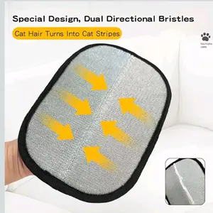 Electrostatic Pet Hair Removal Gloves: Quick Wiping - Reusable & Washable for Sofa Clothing Pet Beds Effortless Cats & Dogs Hair Remover for Busy Pet Owners (1pcs-Black)