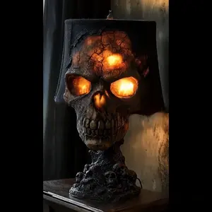 Halloween Skull Light Garden Light Resin Ghost Festival Garden Decoration Crafts