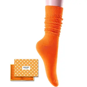 Zmart Slouch Socks For Women Girls, Cotton Scrunch Socks Women, Boot Long High Tube Socks Orange  SwimWeek  summervibes