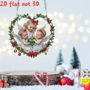 Christmas Style Angel Acrylic Pendant, Fashionable Christmas Tree Decoration, Ideal Holiday Gift, Thanksgiving & Xmas Decorations