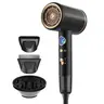 1875W Corded Ultralight Professional Ionic Hair Dryer with Diffuser, Concentrator, Comb Nozzle, LED Temp Display, Intelligent Temp Control, Low Noise - Ideal for Home, Salon Use, Abs, Blowout, Curl Routine, Hair Transformation