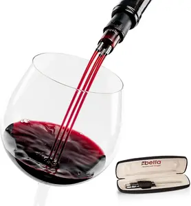 Classic Wine Aerator, Multi-Stream Wine Aeration 3 Stainless Steel Spouts, Kitchen Essential, Easy Use, No-Drip Wine Pouring Accessory Valentines day Gifts for Women in Easy-to-Carry Gift Case