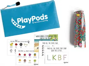 PlayPod – Rice & Seek | Busy Bag for Kids | Travel Toy | Montessori Eye-Spy & Sensory Game